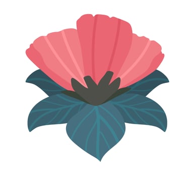 flower and leaf vector