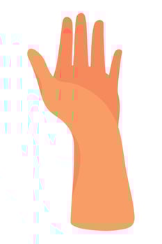 open hand up vector