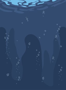 underwater bubbles sea vector