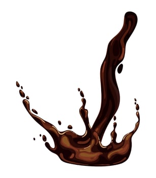 splash coffee on white background vector