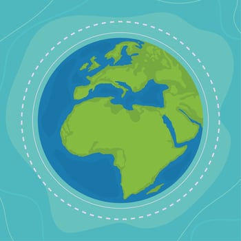 global map earth vector