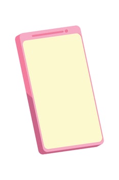 pink mobile phone vector