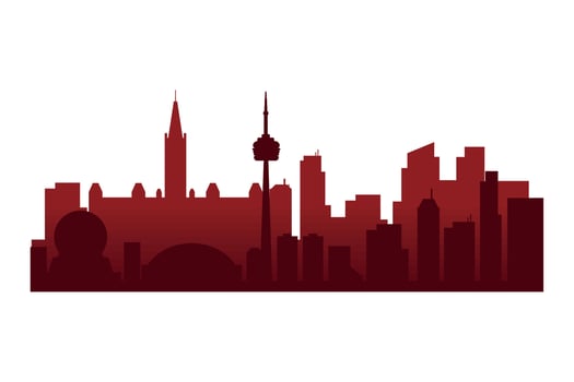 canada city silhouette vector