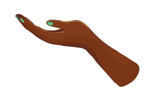 female hand cartoon vector