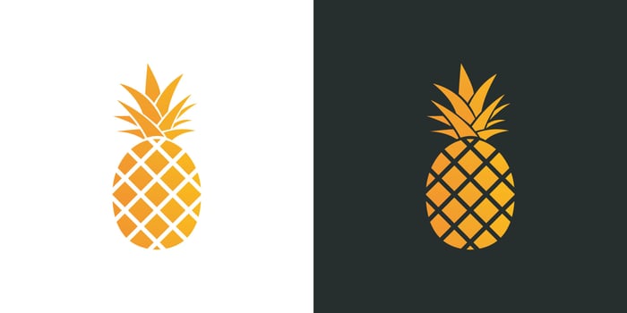 pineapple fruit logo vector design