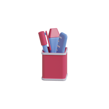 3D Isolated Stationery icon png