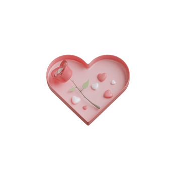 3D Valentine Love Object png