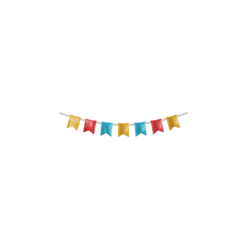 3D Hanging Birthday Celebration Flag png