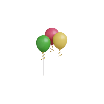 3D Balloon Object png