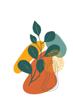 Botanical wall art background png