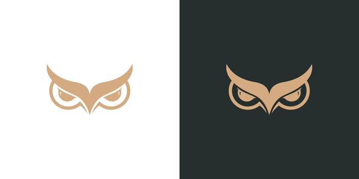 owl wisdom vector logo design template
