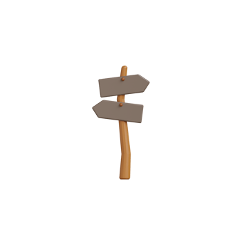 3D Isolated Directions Item png