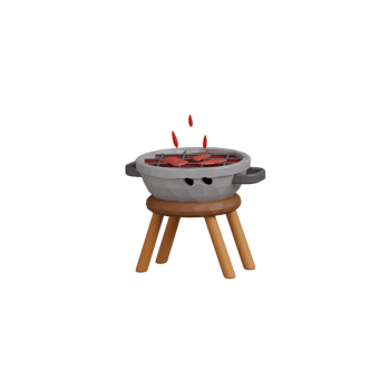 3D Isolated Burning Things png