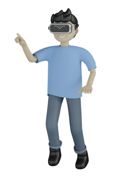3d Isolated Man doing Activity png