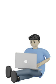 3d Isolated Man doing Activity png