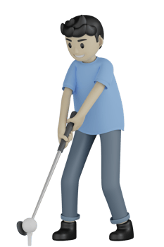 3d Man doing Activity png