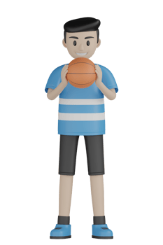 3d Isolated Man doing Sport Activity png