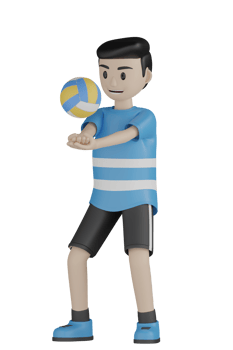 3d Isolated Man doing Sport Activity png