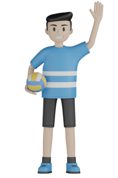 3d Isolated Man doing Sport Activity png