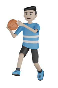 3d Isolated Man doing Sport Activity png