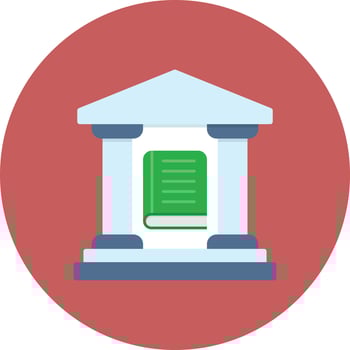 Library Flat Circle Multicolor vector