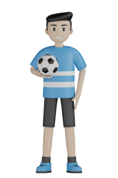 3d Isolated Man doing Sport Activity png