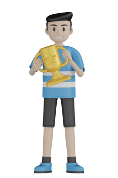3d Isolated Man doing sports activity png
