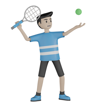 3d Isolated Man doing sports activity png