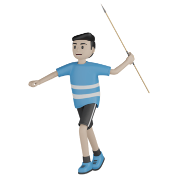 3d Isolated Man doing sports activity png
