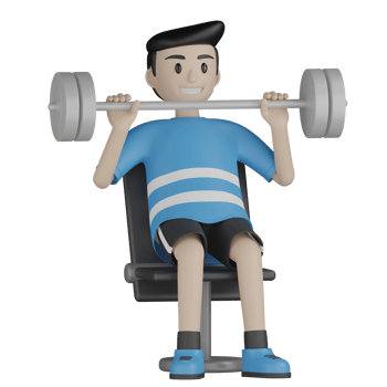 3d Isolated Man doing sports activity png