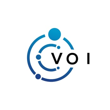 VOI letter technology logo design on white background. VOI creative initials letter IT logo concept. VOI letter design. vector