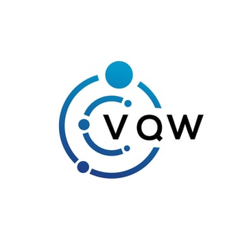 VQW letter technology logo design on white background. VQW creative initials letter IT logo concept. VQW letter design. vector