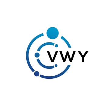 VWY letter technology logo design on white background. VWY creative initials letter IT logo concept. VWY letter design. vector