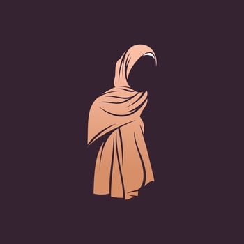 Hijab logo vector. hijab vector graphic design.