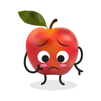 Apple Cartoon Character. png