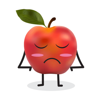Apple Cartoon Character. png