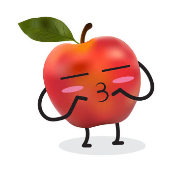 Apple Cartoon Character. png