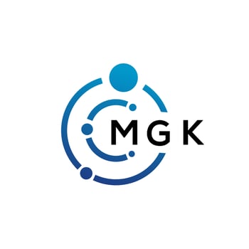 MGK letter technology logo design on white background. MGK creative initials letter IT logo concept. MGK letter design. vector