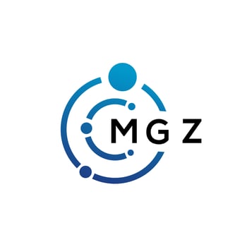 MGZ letter technology logo design on white background. MGZ creative initials letter IT logo concept. MGZ letter design. vector
