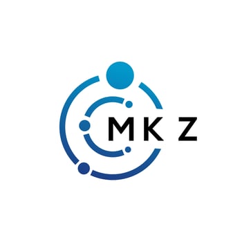 MKZ letter technology logo design on white background. MKZ creative initials letter IT logo concept. MKZ letter design. vector