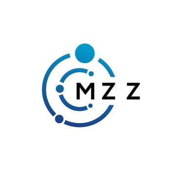 MZZ letter technology logo design on white background. MZZ creative initials letter IT logo concept. MZZ letter design. vector