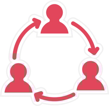Internal Referral Icon Style vector