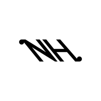 NH letter logo creative design with vector graphic