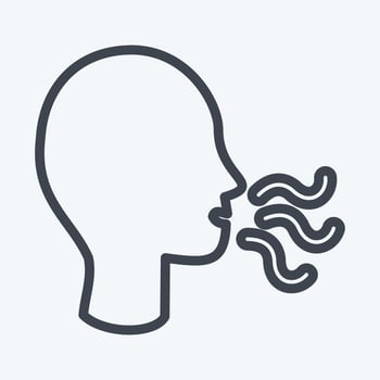 Icon Loss Of Smell. suitable for flu symbol. line style. simple design editable. design template vector. simple illustration vector