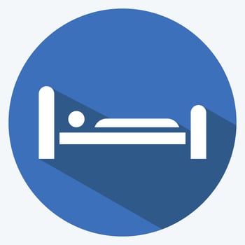 Icon Sleep. suitable for flu symbol. long shadow style. simple design editable. design template vector. simple illustration vector