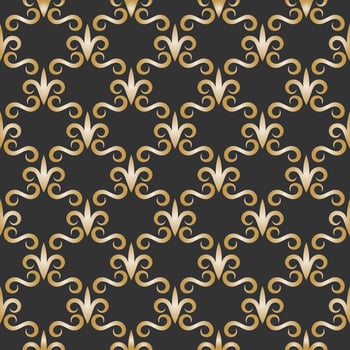 luxury gold floral texture seamless pattern vector