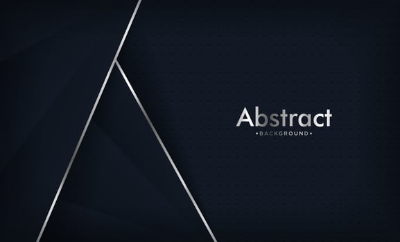 Black modern material header with diagonal silver lines. Banner for your business. Vector abstract widescreen background