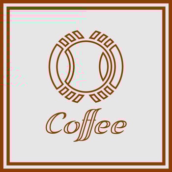 geometric logo, coffee shop logo line art, simple unique and modern design vector