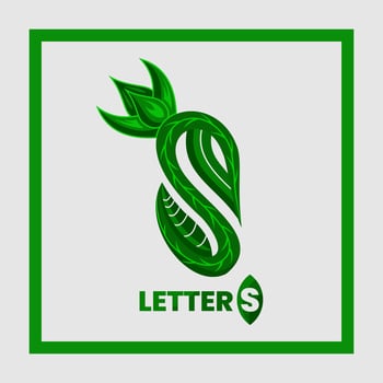 letter s logo, symbol of beauty and health, simple unique and modern design vector