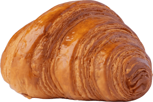 cutout croissant bread on transparent background. png
